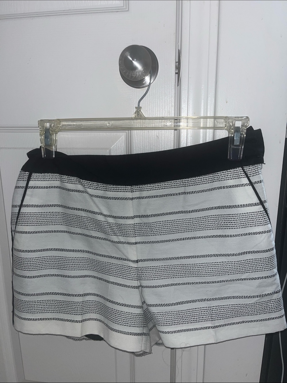 Black & White Striped Women’s Shorts